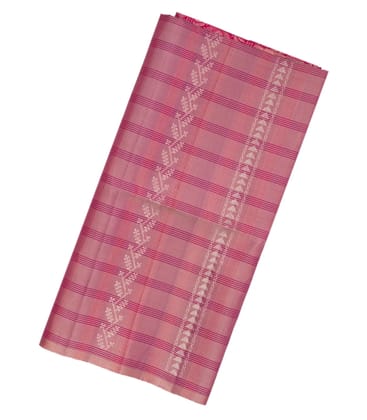 Dusty Pink Handloom Soft Silk Saree With Floral Motifs-Dusty Pink