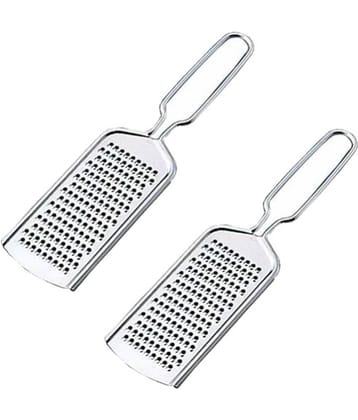 JISUN - Stainless Steel Cheese Grater,Coconut Grater ( Pack of 2 ) - Silver