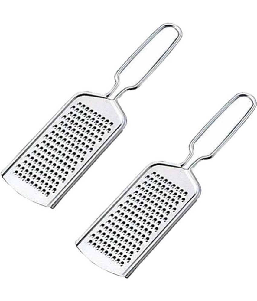 JISUN - Stainless Steel Cheese Grater,Coconut Grater ( Pack of 2 ) - Silver