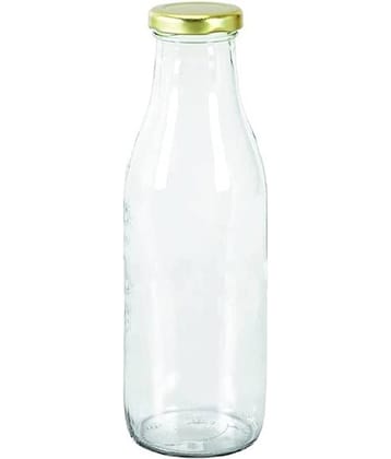 Somil - Stylish Kitchen Storage & Serving Glass Bottle Transparent Water Bottle 300 mL ( Set of 1 )