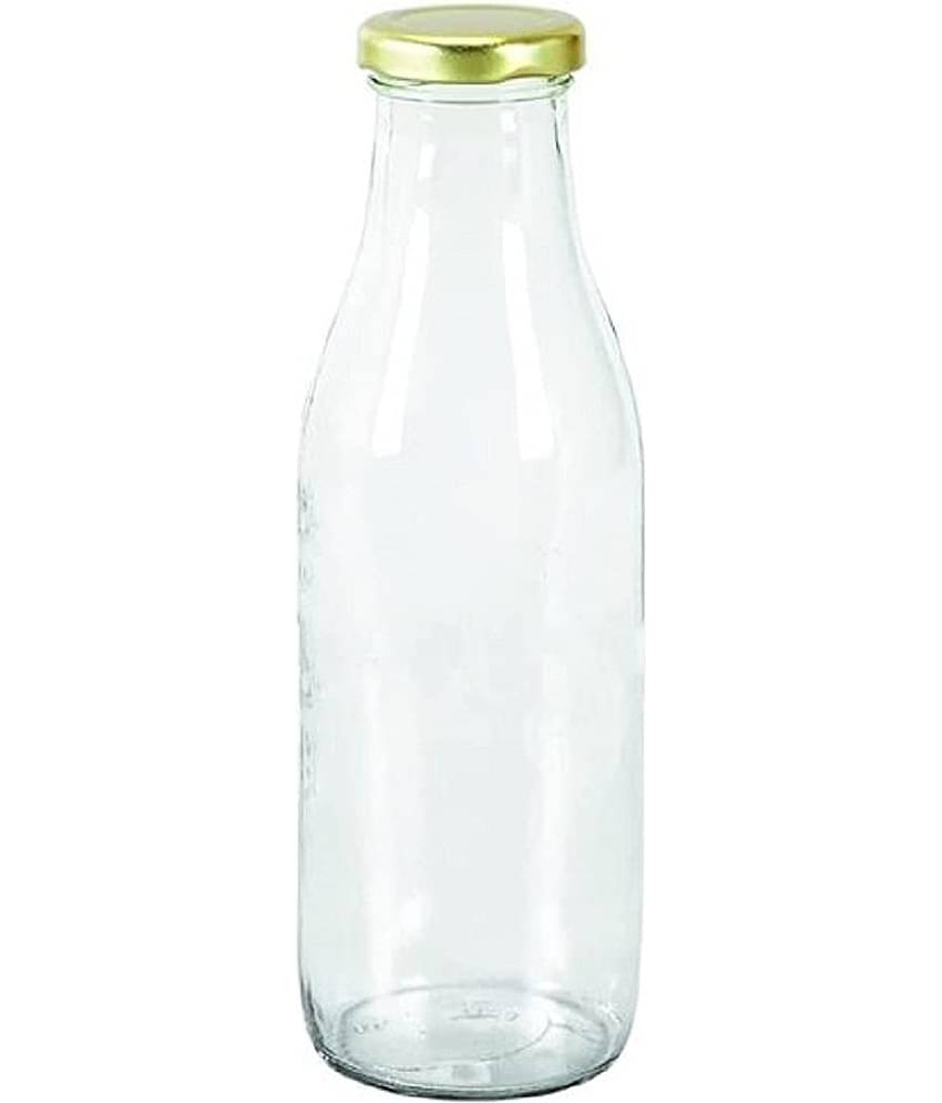 Somil - Stylish Kitchen Storage & Serving Glass Bottle Transparent Water Bottle 300 mL ( Set of 1 )