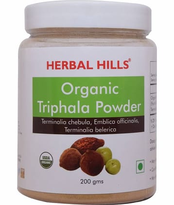 Herbal Hills Organic Triphala Powder 200 gm Pack of 5