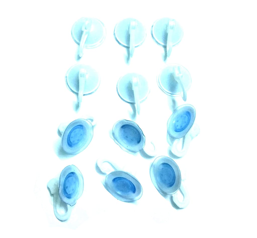 Nawani 12 Pc. Reusable Glass Vacuum Hook for Glass/Mirror Surface 45 mm Diameter - Suction Vacuum Hook - TV Mount | Buy online on ZillyBuy