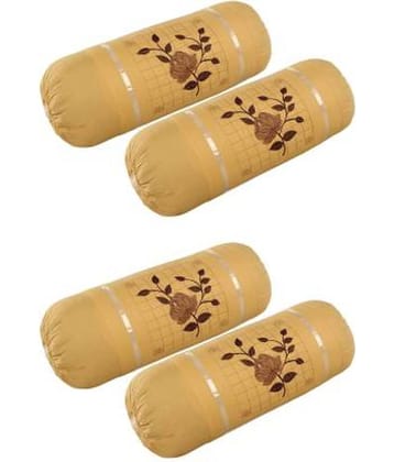 MAHALUXMI COLLECTION Pack of 4 Beige Pillow Cover
