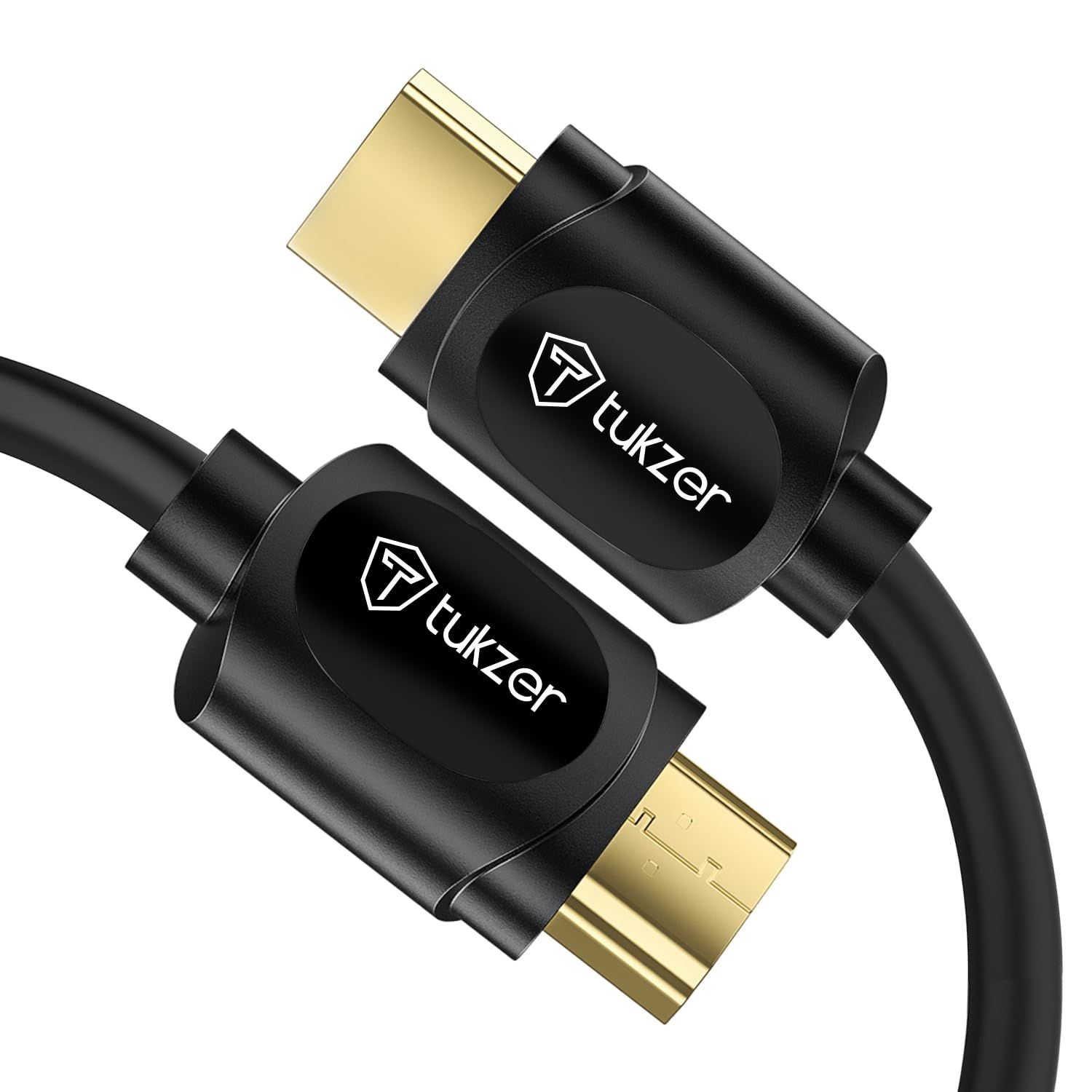 Tukzer High-Speed HDMI Male to Male Cable with Ethernet (1.5 Meter / 5 Feet), 4K @ 60Hz, 3D Compatible, ARC Support for TV, Laptop, Monitor, Gaming Console, Set Top Box, PS5/PS4, Blu-ray & More–Black Tukzer High-Speed HDMI Male to Male Cable with Etherne