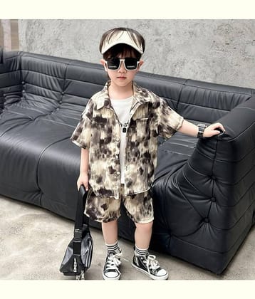 Ocvito Pack of 1 Boys Cotton Blend Shirt & Shorts ( Multicolor )
