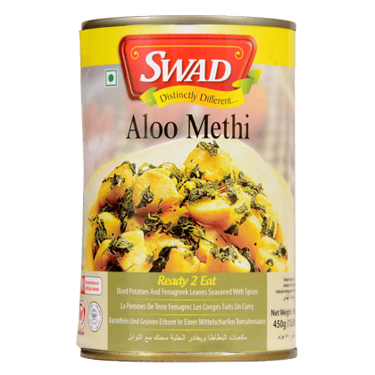 Swad Ready to Cook and EatAloo Methi Instant Mix Vegetarian Heat & Eat with No Added Preservative - 450 Grams (Pack of 3)