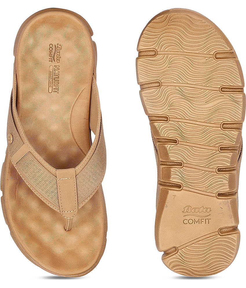 Bata Comfit Tan Men's Thong Flip Flop