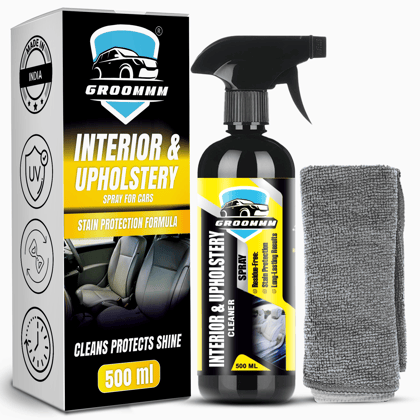 GROOMMM™ Interior and Upholstery Cleaner 500ml for Car with MicroFiber Cloth