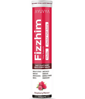Ayuvya Fizzhim Fitness Tablets for Men, Increases Immunity & Strength, Helps in Reducing Weakness, Immunity Booster 15 No.s