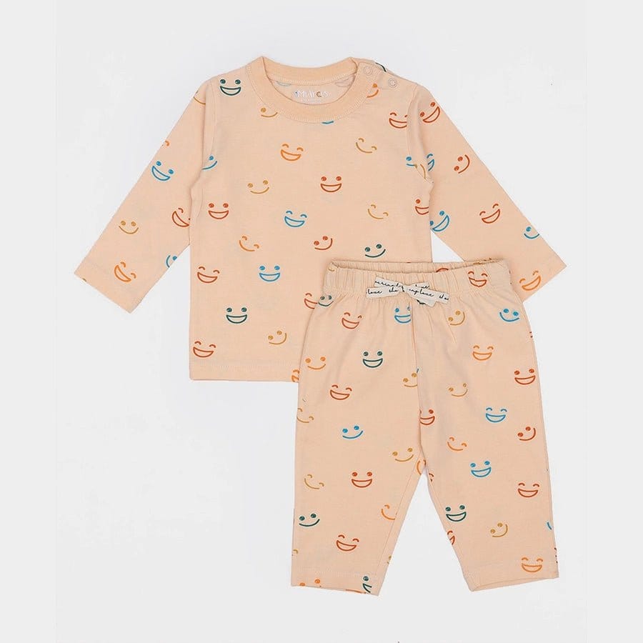 Showering Love Unisex Slumber Full Sleeve Tee & Pyjama-2-4 M / Multicolor