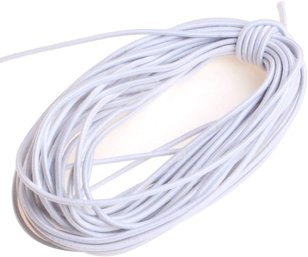 Nawani 4 mm White Round Heavy Elastic Cord Length 8 Meters - Shoe Care - Accessories | Buy online on ZillyBuy