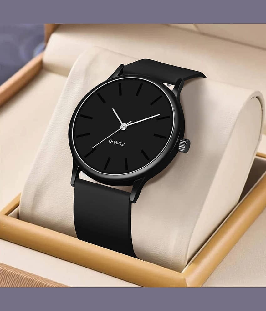 Shivark Black Silicon Analog Men's Watch