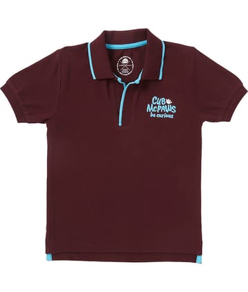 Cub Mcpaws Pack of 1 Boys Cotton T-Shirt ( Maroon )