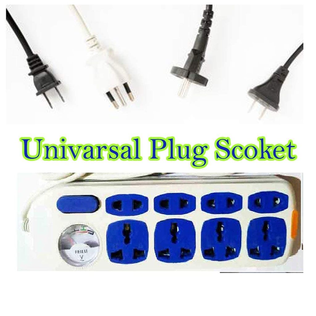 Long Cable Electricals Surge Protection Extension Cord Board 8 Sockets