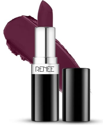 RENEE Stunner Matte Lipstick, Brave Heart, Intense Color Pay Off, Full Coverage, 4gm
