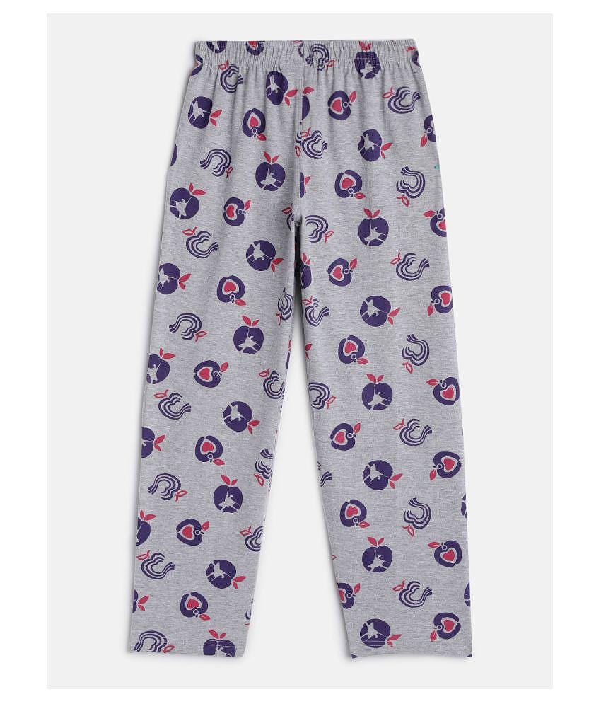 Sini Mini girls multicolor printed cotton pant (Pack of 1). - 8-9 Years