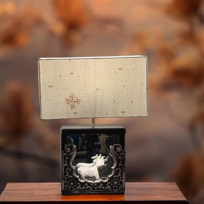 Carved wooden lamp  : Noor 12 ( Shade Included)