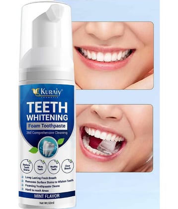 KURAIY Teeth Whitening Oral Hygiene Breath Toothpaste Foam 60ML