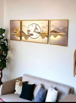 Aluminium Crystal Frame Painting - Style 7-Acrylic | Gloss Finish / 16×24 | 24×32 | 16×24 (inches)