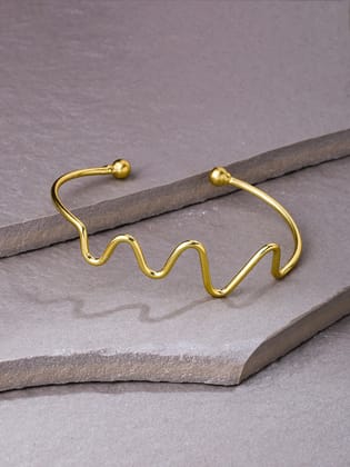 NVR gold plated adjusted kada bracelet