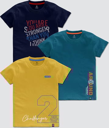 CODEZ Pack of 1 Boys Cotton Blend Polo T-Shirt ( Multi Color )