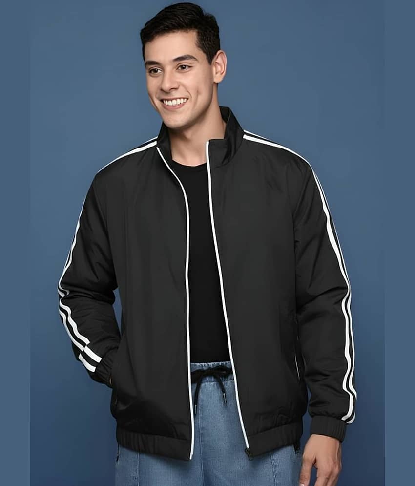 PLUS PARADISE Polyester Men's Windcheater Jacket - Black ( Pack of 1 )