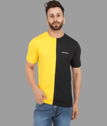 Vokan Pack of 1 Cotton Regular Fit Men's T-Shirt ( White )