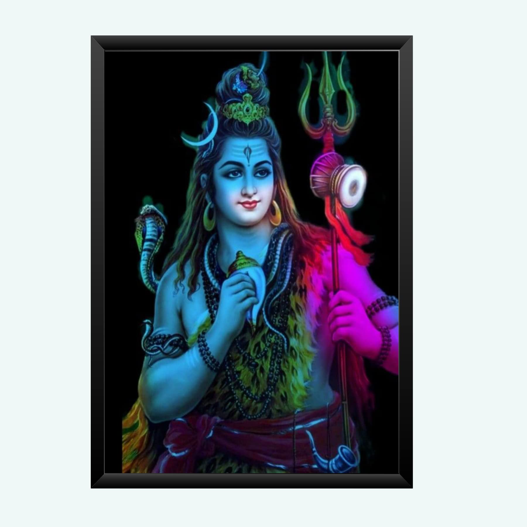 NOKKES Bhagwan Shiv Ji Wall Photo Frame For Puja And Wall Decoration Wall Photo Frame Size 8X12 Inch9