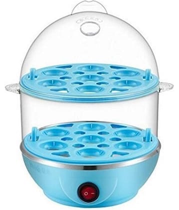 350 Watts Egg Boiler/Poacher/Cooker for Steaming, Cooking & Boiling (TH-611(14 eggs)) - Blue, Plastic, 14 Ounces (414 ml)