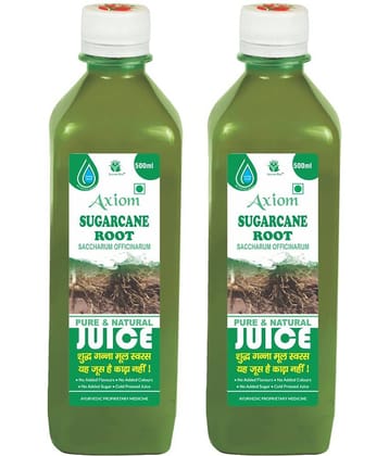 Axiom Sugarcane Root Juice 500ml (Pack of 2) |100% Natural WHO-GLP,GMP,ISO Certified Product