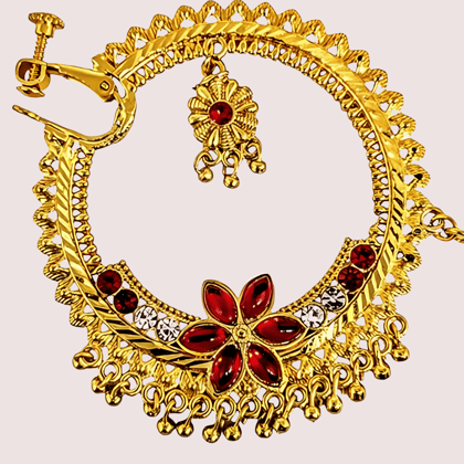 Uttarakhandi Gold Plated Round Nath