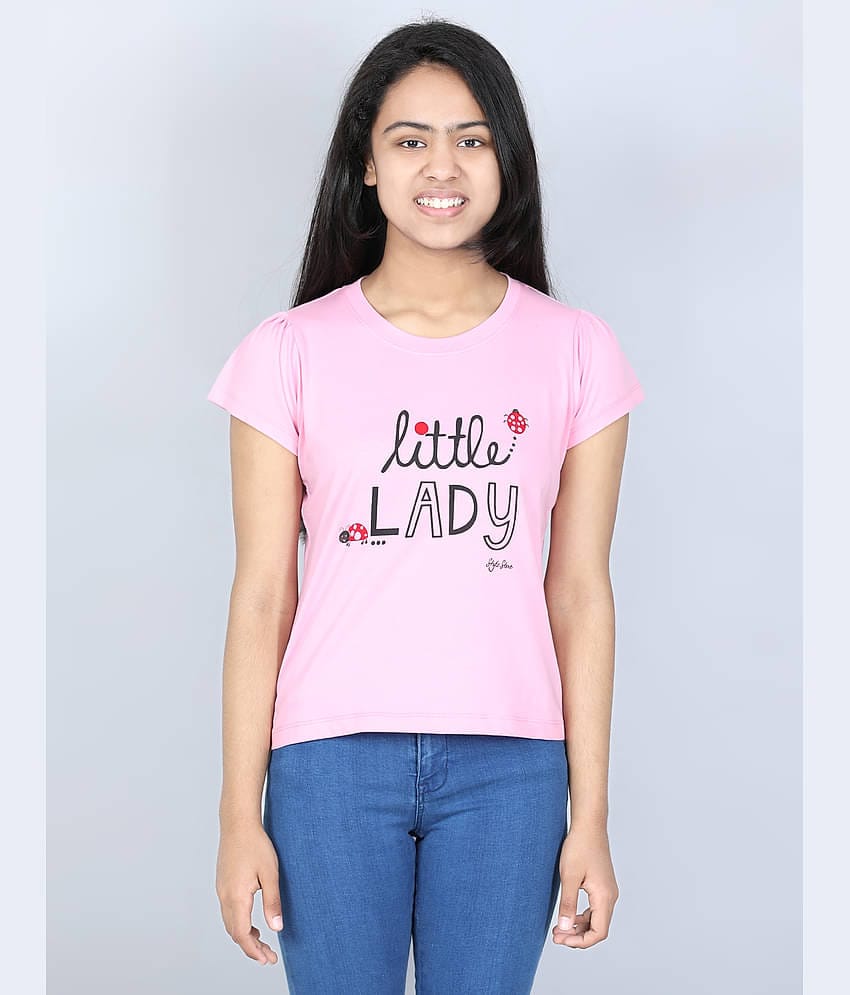 StyleStone Pack of 1 Girls 100% Cotton T-Shirt ( Red )