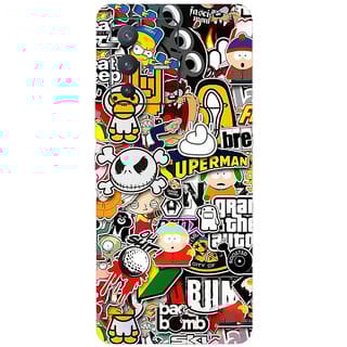 Yug Emporium VIVO V23 5G 3D CARTOON DESIGN PATTERN CARTOON THEME BACK SKIN STICKERS (Mobile Back Cover, Multicolor)