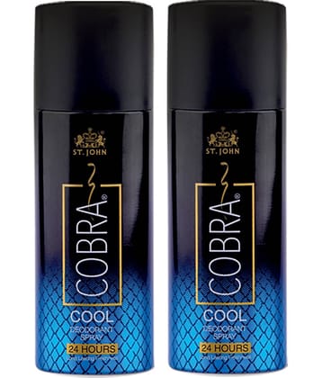 St. John Cobra Cool Long Lasting Deodorant Spray for Men 50 ml ( Pack of 2 )