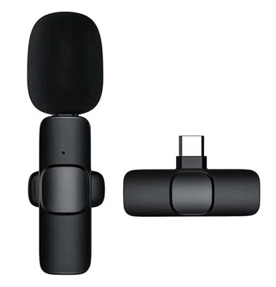 SMARTCAM K8 Wireless Lavalier Microphone Portable Audio Video Recording Mini Microphone for Live Broadcast Gaming Phone Microphone