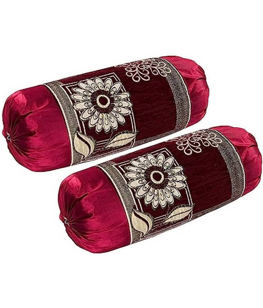 MAHALUXMI COLLECTION Set of 2 Velvet Bolster Covers