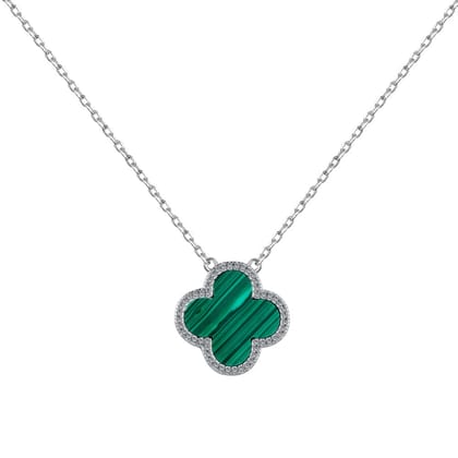 VERTE CLOVER NECKLACE - Fine Silver-Silver