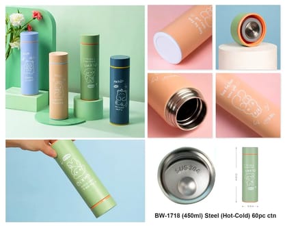 BPA Free Insulated Stainless Steel Water Bottle for Kids (400ML) - Leak Proof Thermos (BW-1718)  by Ruhi Import Store