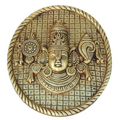 Brass Wall Hanging Showpiece Tirupati Balaji, Height : 7.2 Inch (BSMAS1792&nbsp;D)