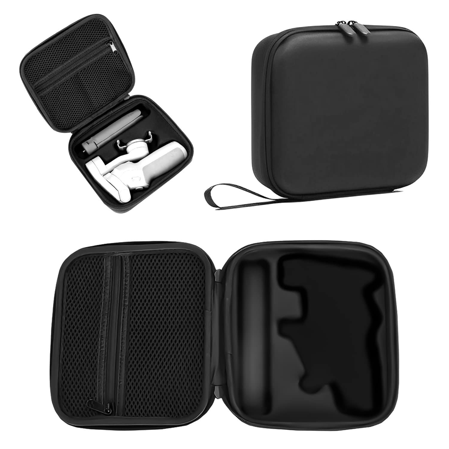 ZORBES Nylon Stabilizer Storage Bag for DJI Osmo Mobile 3,Hard Case Shell Om 4 Se Gimbal Case Portable Phone Stabilizer Carrying Case for DJI Osmo Mobile 3/Mobile 4/ Om 4 Se,Black Grey / not found