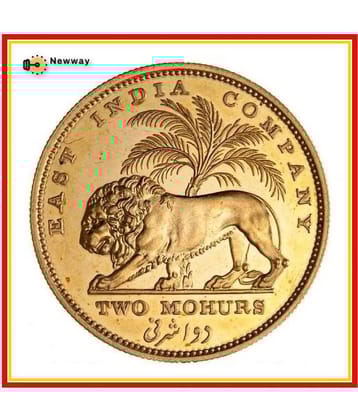 2 Mohur 1835 - 4th William King East India Company British India Extremely Rare Gold Plated Coin