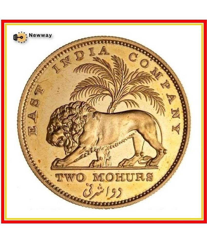 2 Mohur 1835 - 4th William King East India Company British India Extremely Rare Gold Plated Coin