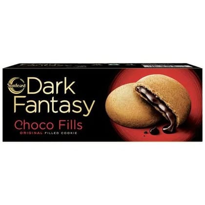 Sunfeast Dark Fantasy - Choco Fills, Original Filled Cookies, With Choco Creme, 75 gm