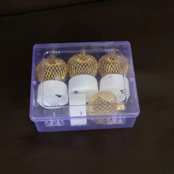 Decorative Apple Shape LED Tealight Candles (4 Pcs)