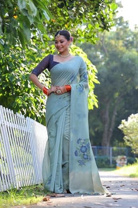 Pandadi Saree Women's Muga Cotton Weaving Saree