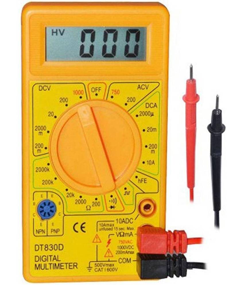 D830D Digital Multimeter LCD AC DC Measuring Voltage Current (not for professional use) Colour may vary