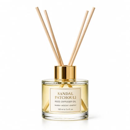 Sandal Patchouli Reed Diffuser Oil 50ml | Grounding | Warm | Earthy | Promotes relaxation & emotional balance