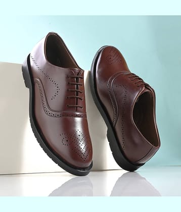 John Karsun Brown Men's Derby Formal Shoes