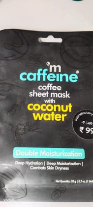 M caffeine coffee sheet mask without Coconut water